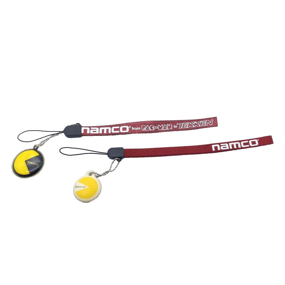 VTG Pac-Man Namco LTD Burgundy Wrist Straps Set of 2